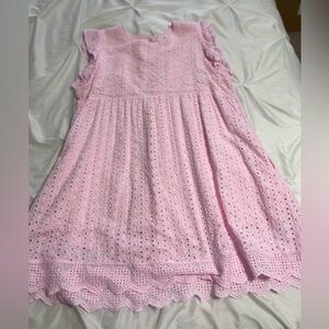 Pink Lily Lace Romper Dress